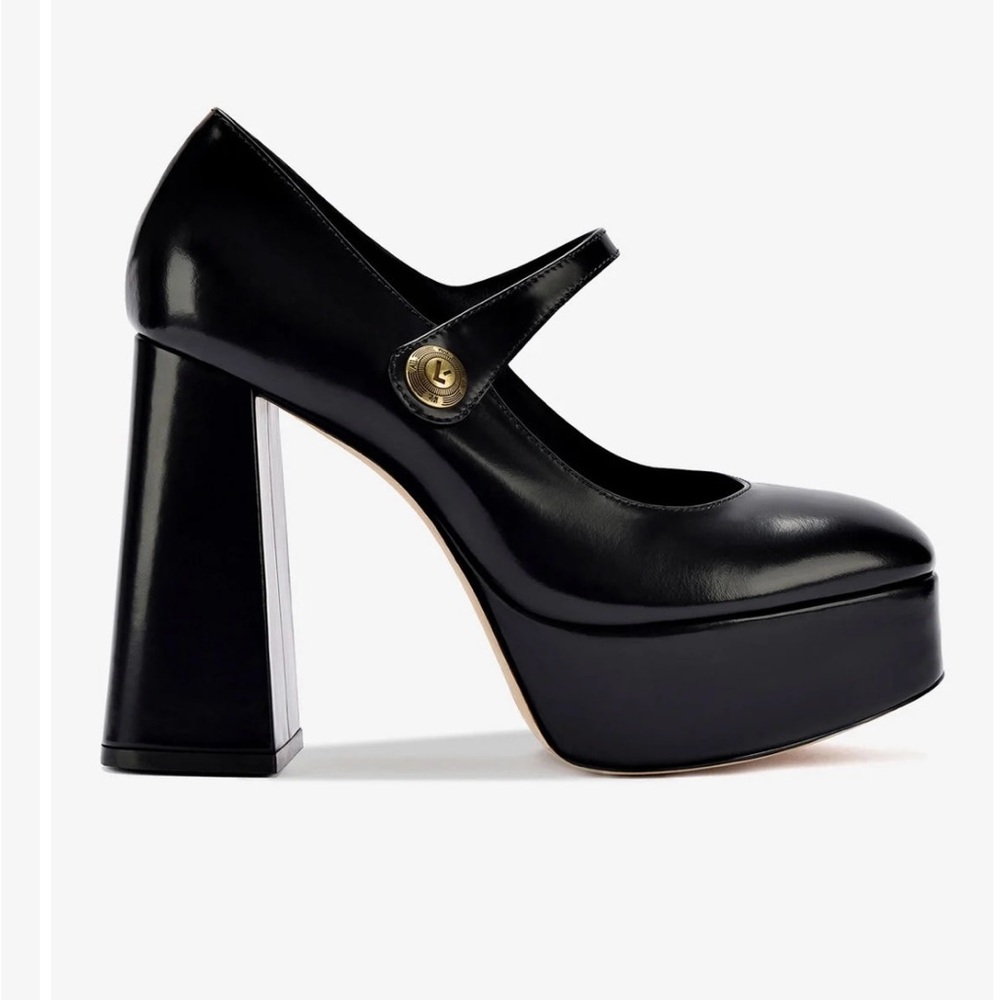 Larroude Black Chunky Platform Shoes